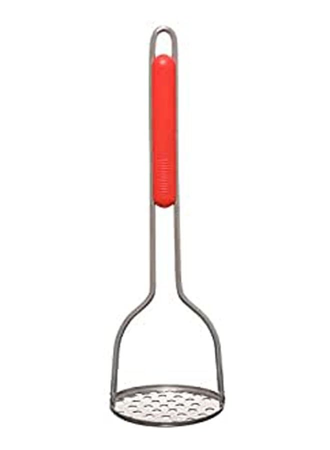 Stainless Steel Potato Masher with Plastic Handle, Silver, 50 grams