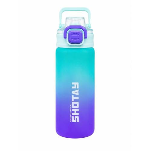 Sports Water Bottle with Thermal Insulation, Practical Carry Handle, Airtight Lid, Modern Design for Daily Use and Outdoor Activities (Milky in Mauve)