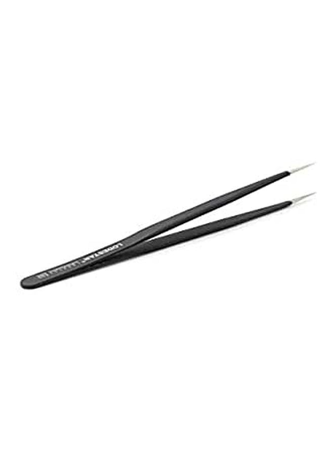 Stainless Steel Anti Static Straight Tweezer Electronic Accessories Black