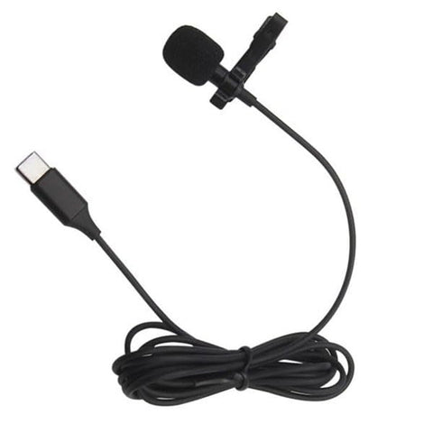(2Pcs) GL-121 Lavalier Condenser Microphone Type-C for Clear Voice Recording with 1.5m Cable and Rotating Clip | GL-121 Lavalier Condenser Microphone Type-C portable practical audio |