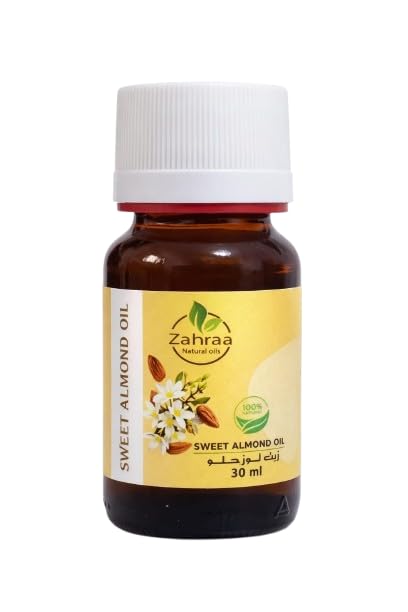 AL ZAHRAA Natural Oils – 100% Pure Edible Sweet Almond Oil 30ml – Cold Pressed