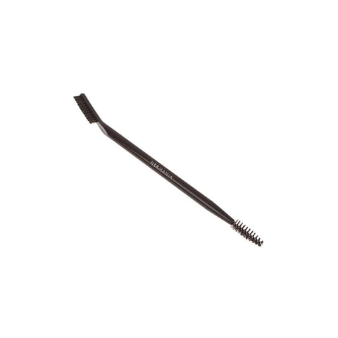 Hermania Dual-End Eyebrow Spoolie & Brush, Brow Lift Comb, Mascara Wand Applicator, Eyebrows Wax, Soap & Gel Lamination Tool, Plastic, Durable, Tiltable Spoolie - E70 (Black)