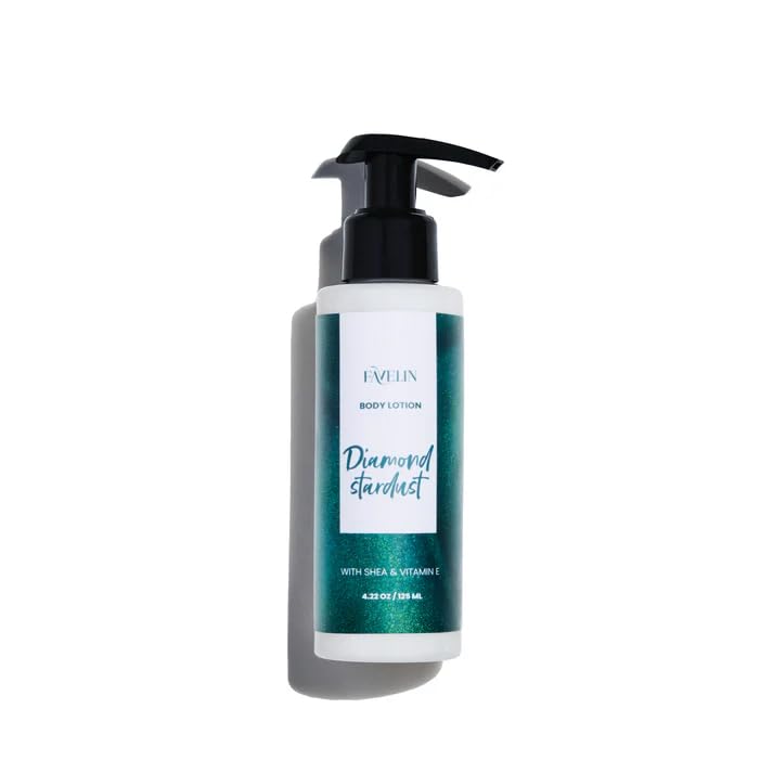 Favelin Diamond Dust Body Lotion 125ml | Shea Butter Coconut Oil Vitamin E | Hydration & Moisturizing | Floral Warm Vanilla Fragrance