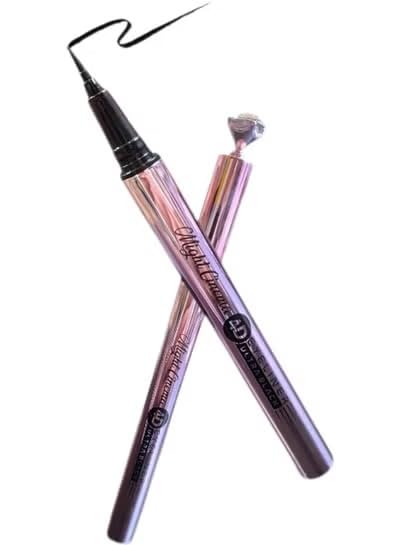 Long Lasting Liquid Eyeliner Pencil, Soft Brush Tip with Quick Dry Formula, Sweat Resistant and Smudge Proof Private Label Straight Liner Pen,Ultra Black