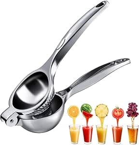 Squeezer Stainless Steel, Premium Quality Lemon Juicer, Lemon Squeezer Made, Juice Extractor Press Hand, Lime Citrus Fruit Juicer, Lemon Squeezer Press Juicer, Single Press Quick & Safe (XD- 10)