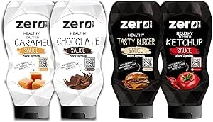1 Healthy Chocolate Sauce + 1 Caramel + 1 Tomato Ketchup + 1 Tasty Burger