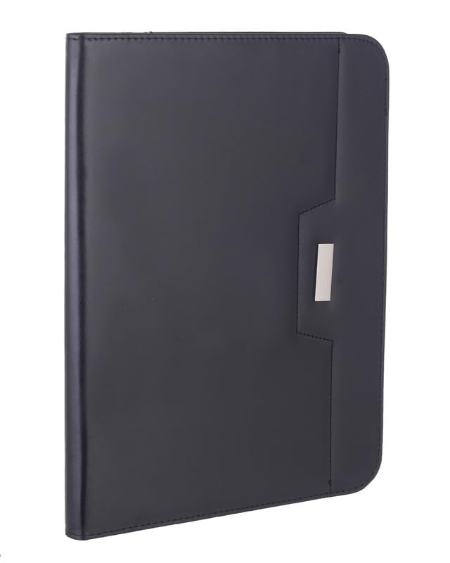 3A Portfolio C2507 Leather Zipper Card Holder With Calculator 34X25X2 CM - Black