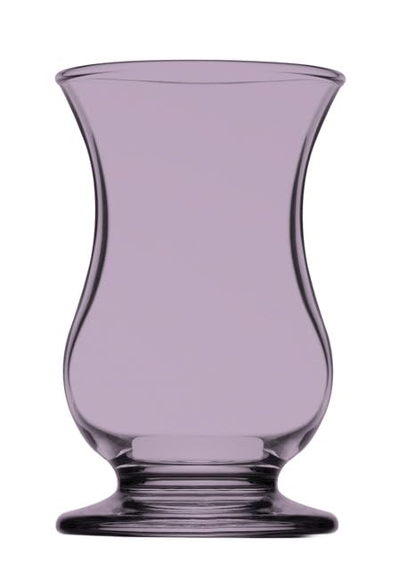 Purple Glass Hurricane Vase, Footed Base, Elegant Hourglass Shape, Home Décor SET OF 6 100ml