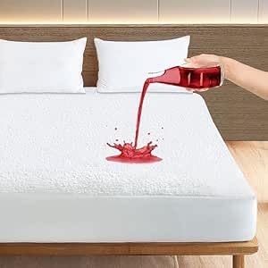 Waterproof Mattress Protector, Queen Size 160 x 200 cm, White