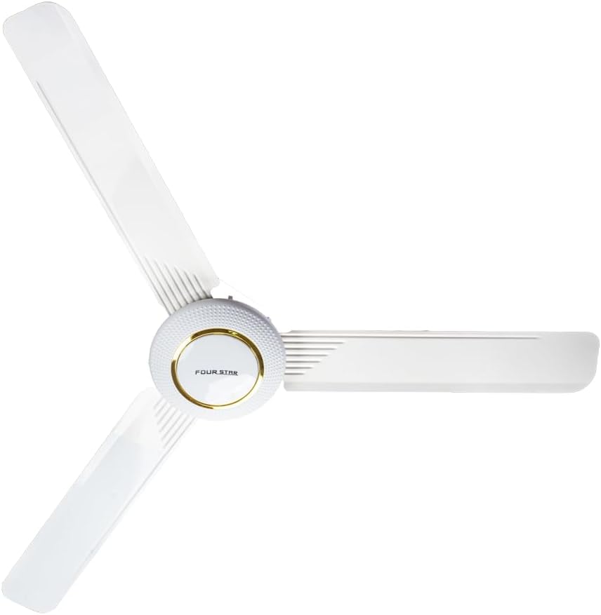 Powerful Electric Ceiling Fan – 3 Blades for Optimal Airflow, 5 Speeds for Full Control, Efficient Cooling & Energy Saving – Quiet Modern Design for Home (1 Piece)