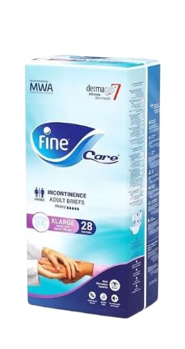 Fine Care Incontinence Adult Diapers breifs, X Large. Size,Waist up to 178 cm, Count 28