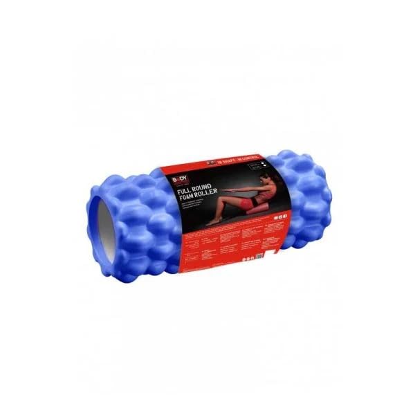 Body Sculpture Full Round Massage Foam Roller, 34 cm Length, Navy Blue