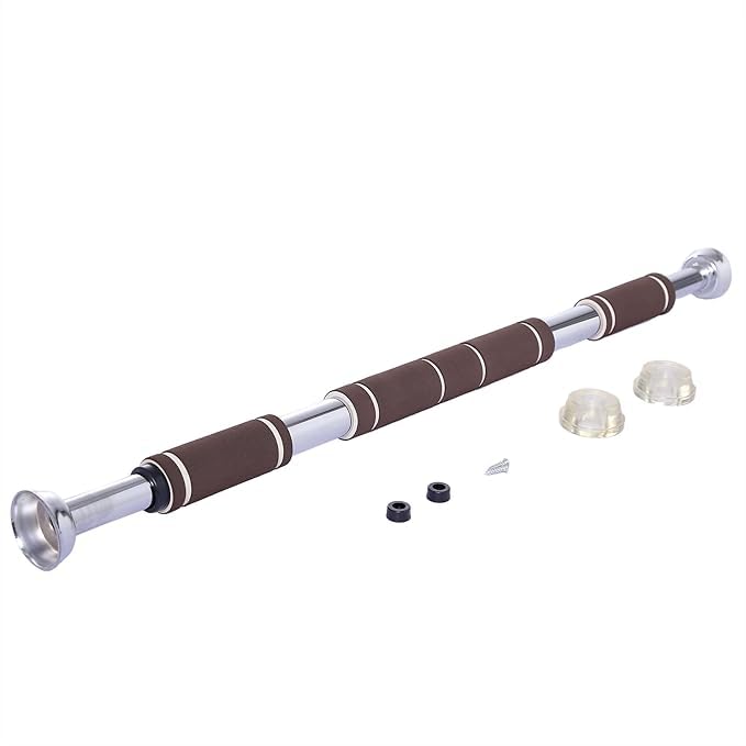 Doorway Pull-up Bar Chinup Bar with Deluxe Comfort Grips (60cm-100cm/24-39.4" wide) for Pull-ups, Chin-ups, Push-ups, Sit-ups, and Dips