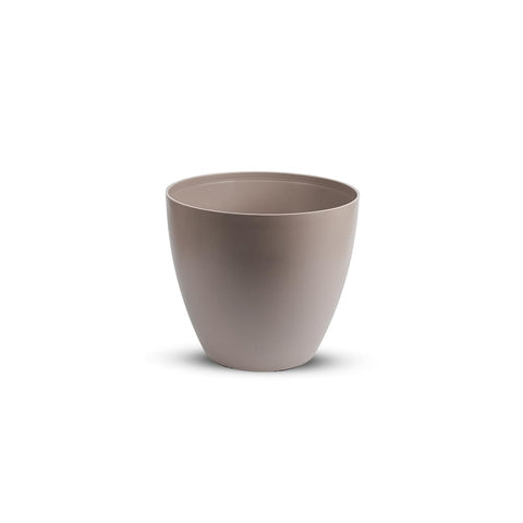 Plastic Flower Pot – 16 cm Beige – Compact BPA-Free Decorative Planter for Indoor & Outdoor Use – Made in Spain