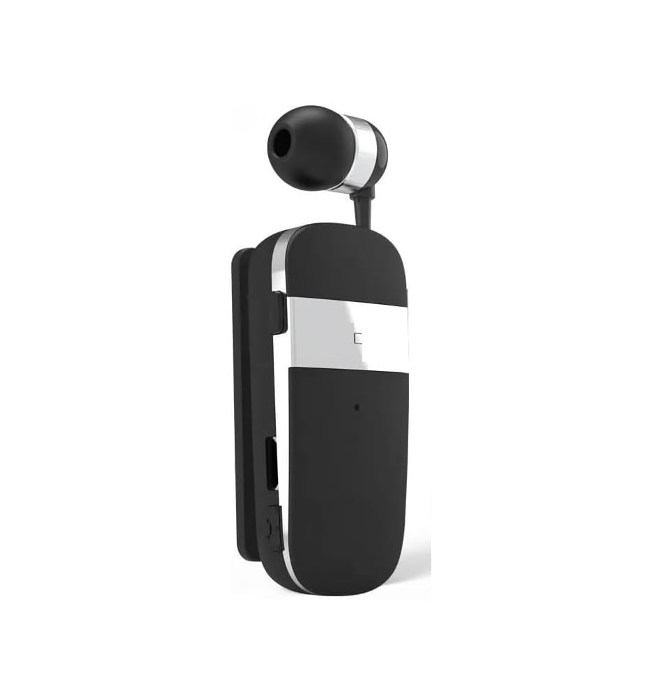Wireless Bluetooth Earbuds, Single‑Ear with Clip-on, Long Battery life 10 Hrs Talk/Music & 200 hours standby, BH105