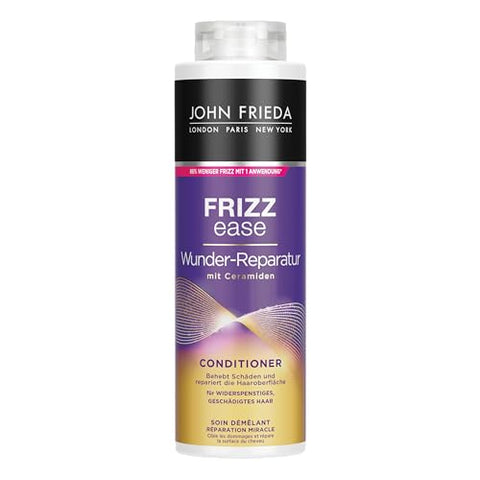 John Frieda Miracle Repair Conditioner - Value Size: 500 ml - Frizz Ease Series - Hair Type: Unruly, Damaged, Stressed - Cabinet Size