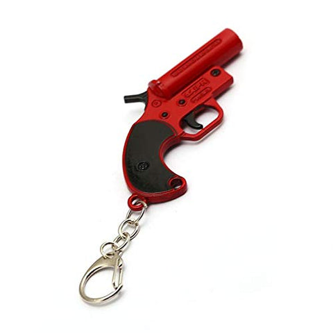 Game PUBG Signal Gun Keychain PLAYERUNKNOWNS BATTLEGROUNDS Costumes Accessories Red Key Ring Pendant