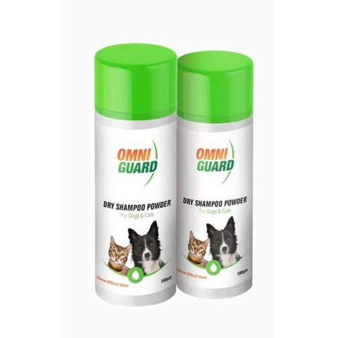 Omni Guard Dry Shampoo Powder For Dogs And Cats - 150 ML