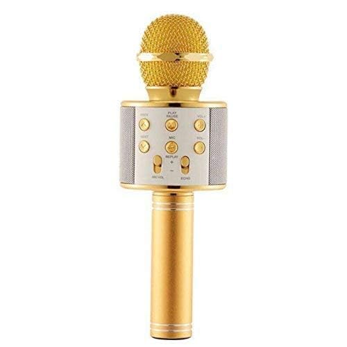 TRAXOT Wireless Mic Advance Handheld Wireless Singing Mike Multi-Function Bluetooth Karaoke Mic with Microphone Speaker for All Smart Phone (Multicolor- Colour May Vary)