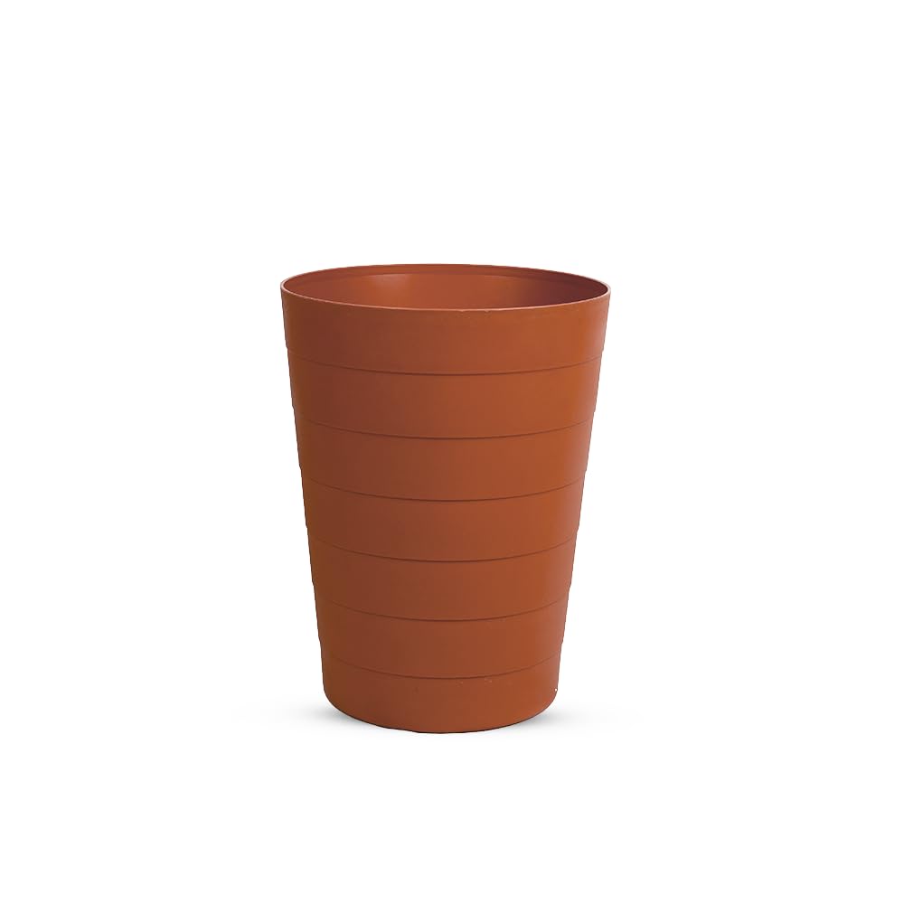 Orange Plastic Plant Pot – 35 cm – BPA Free Flower Planter for Indoor & Outdoor Use – Lightweight Garden Pot Ideal for Home, Office & Room Decor – Made in Spain