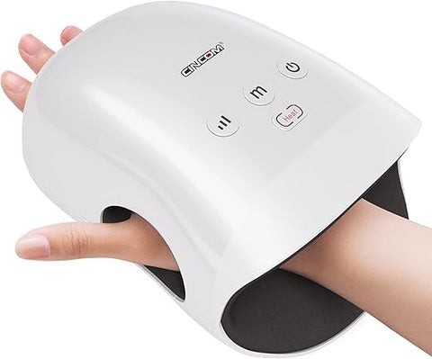 Hand Massager, USB-C Charging, Non-Slip Rubber Feet, Comfortable Soft Inside, White