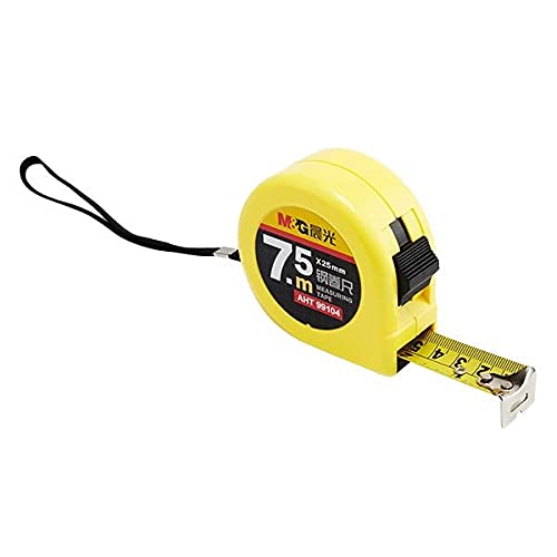Measuring Tape, 7.5m / 24.6ft Metric Retractable Tape Measure, Ruler Precision Measuring Tools, Plastic Case Stainless Steel Easy to Read Measuring Tape for Designer, Carpenter, & Decorator 1Pc