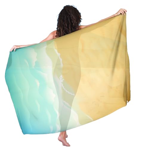 Women's Swimwear Cover-Up Sarong from Chiffon and beach mat as set 150cm *200cm from MEGA JO