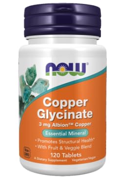 Premium Vital Copper Glycinate - 120 Tablets - with Practical Pill Box - Connective Rhythm Matrix - Collagen & Energy Shield - Non-GMO - High Bio-Integrity Formula