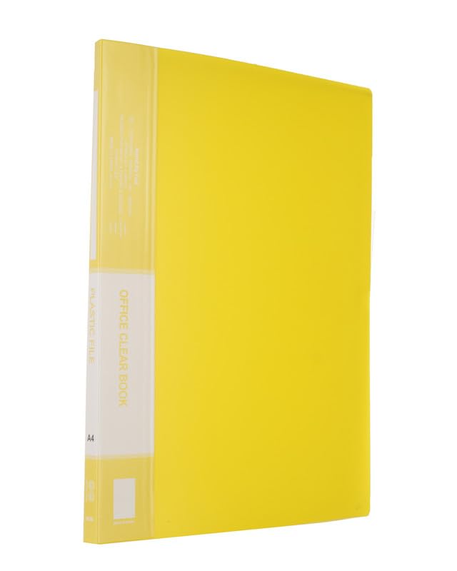 3A AK40A Plastic Document Book 40 Pockets A4 Size - Yellow