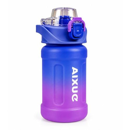 Sports Water Bottle with Secure Lid and Safety Lock Fashion Gradient Design for Gym Sports Travel Daily Use (Blue Violet)