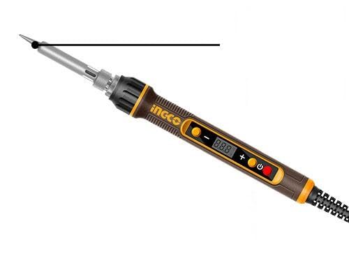 INGCO Electric Soldering Iron 120 W with Digital Temperature Control, Ceramic Heating Element, 500°C Max Temperature, Model SI01610
