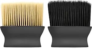 Salon Hair Brush Multifunctional Hair Removal Brush Dust Hair Removal Brush Soft Bristles Suitable for Shaving Neck Face Cleaning Set of 2 Multicolor
