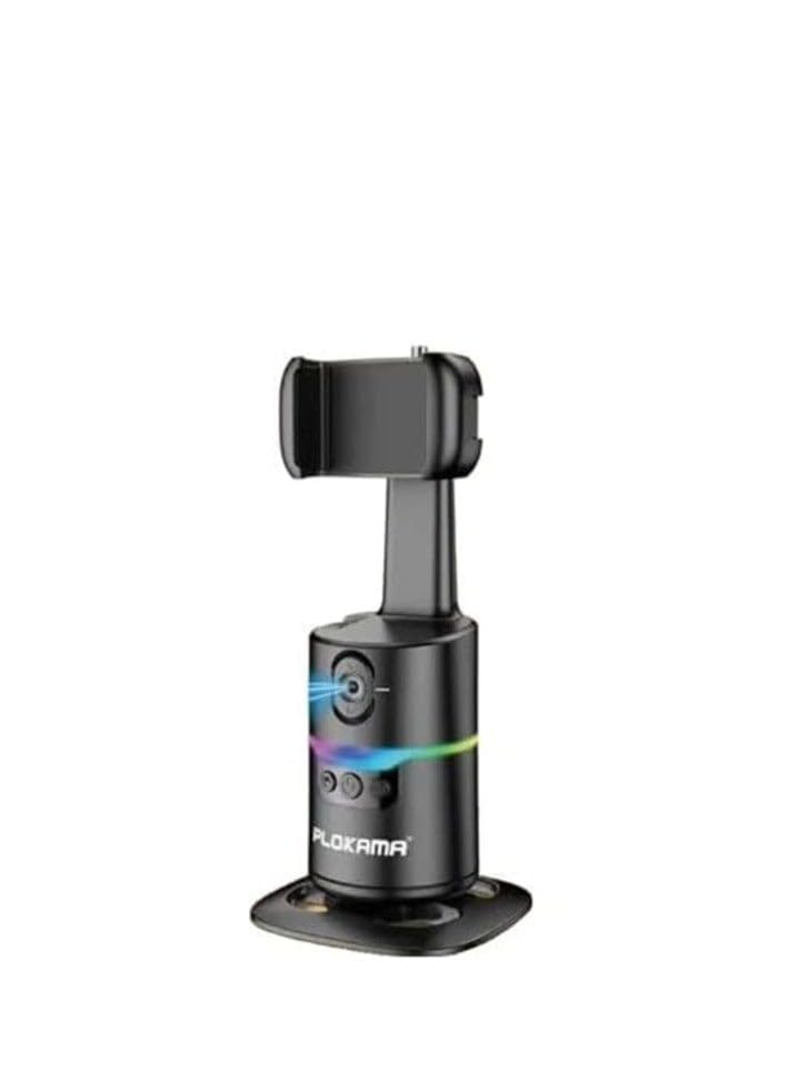 Plokama AUTO-A20 Mobile Phone Stabilizer with 360° Auto Face Tracking, TYPE C Output - with Remote Control - For Content Creators - Black