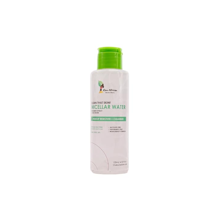 RAW AFRICAN | Clean That Skin! Micellar Water Makeup Remover | Natural & Refreshing | 120ml | Organic | Vegan | 100% Natural Essential Oils