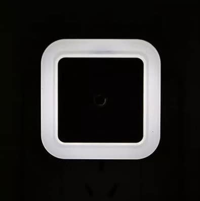 Attractive Sensor Control Led Night Light Lamp 0.5W Full Automatic Sensor Smart Sensor Led Plug Night Lamp for Bedroom Gift Office Livingroom (White)