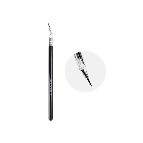 Hermania Bent Eyeliner Brush for Gel Eyeliners Cat Eyes Wing Liner Angled Precise Detail Makeup Brush Tool with Cover (E45)