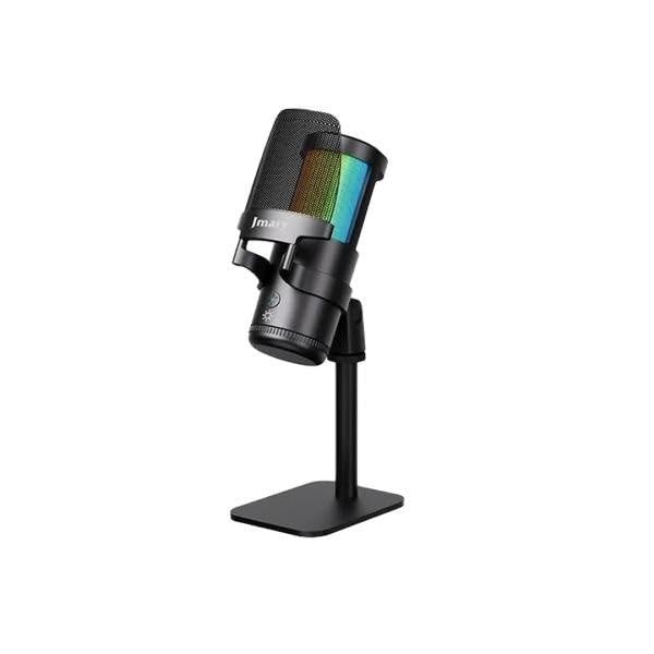 Jmary MC-PW13 USB Microphone with RGB Lighting, Black