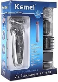 KM-8867 Multifunctional Electric Hair Clipper 7 in 1 Rechargeable Hair Clipper Beard Trimmer Hair Cutting Machine Nose Facial Cleaning Tools