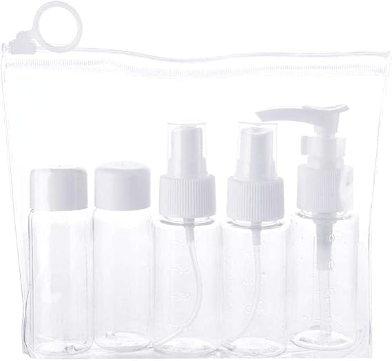 5 Pieces Mini Portable Empty Travel Cosmetic Oil Bottle Body Lotion Containers