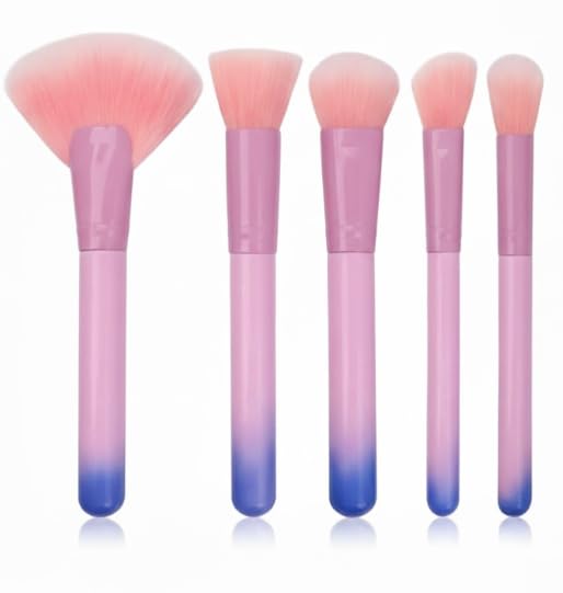 5 Piece Level Up Brush And Sponge Set, Makeup Brushes, Foundation, Blush, & Bronzer, Makeup Blending Sponge, Synthetic Bristles, Stocking Stuffer, Cruelty-Free