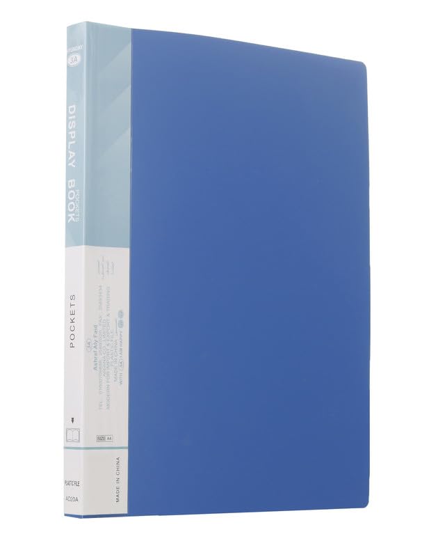 3A AD20A Plastic File 20 Pockets A4 Size - Blue