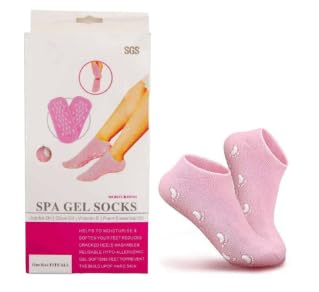 Extra Soft Moisturizing Silicone Gel Socks for Repair Dry Cracked Feet and Ankles, Skin Care, Foot Beauty, Spa Moisturizing Gel Socks for Cracked Heels