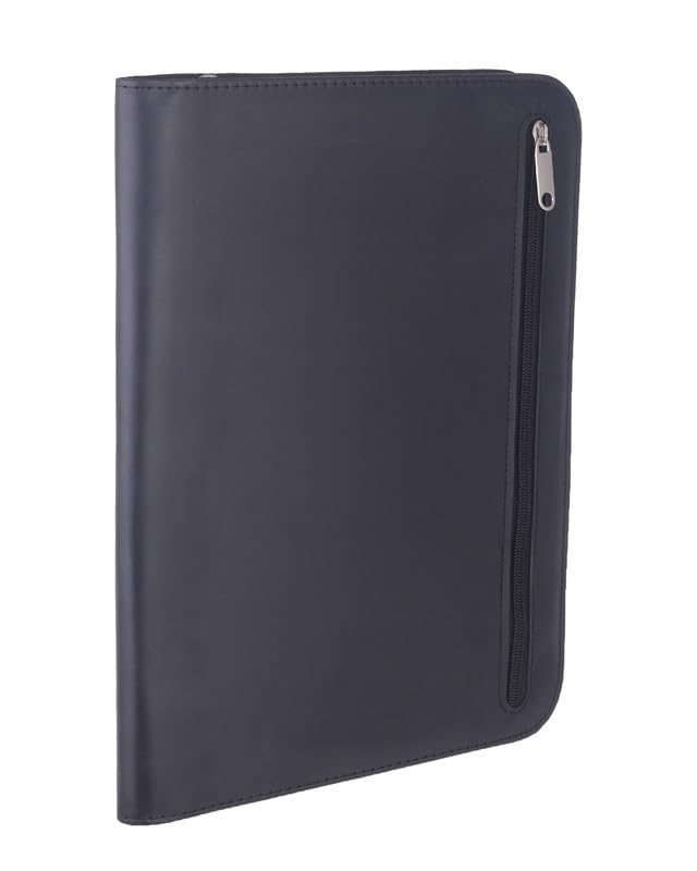 3A Portfolio CE-881 Leather Zipper Card Holder with Calculator 34X25X2 CM - Black
