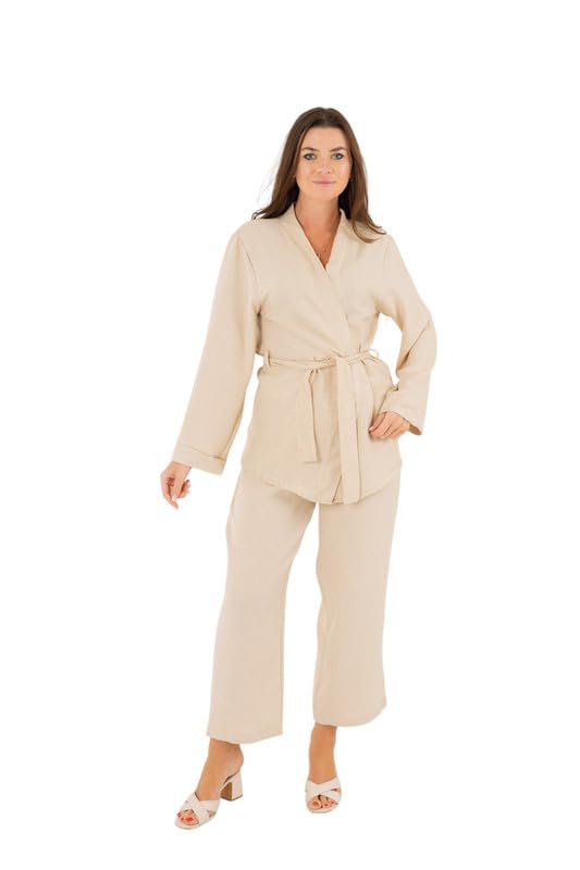 Light Linen Wrap Basic Set with Waist Tie