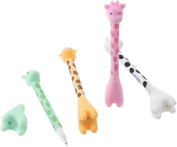Cute Giraffe Gel Pens 0.5mm Ink Pen Cartoon Animal Soft Writing Pen for Party Office Pack of 2