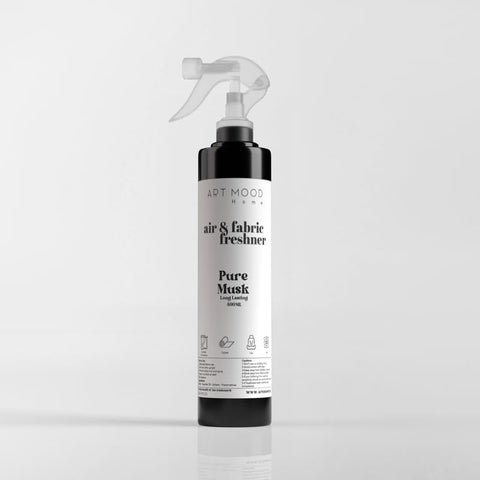 ARTMOOD HOME Pure Musk Air Fresh Mist, 400ML Long-Lasting Safe Fragrance for Fabrics and Rooms, No-Stain Formula for Curtains, Bedding, Upholstery, Home and Office Use