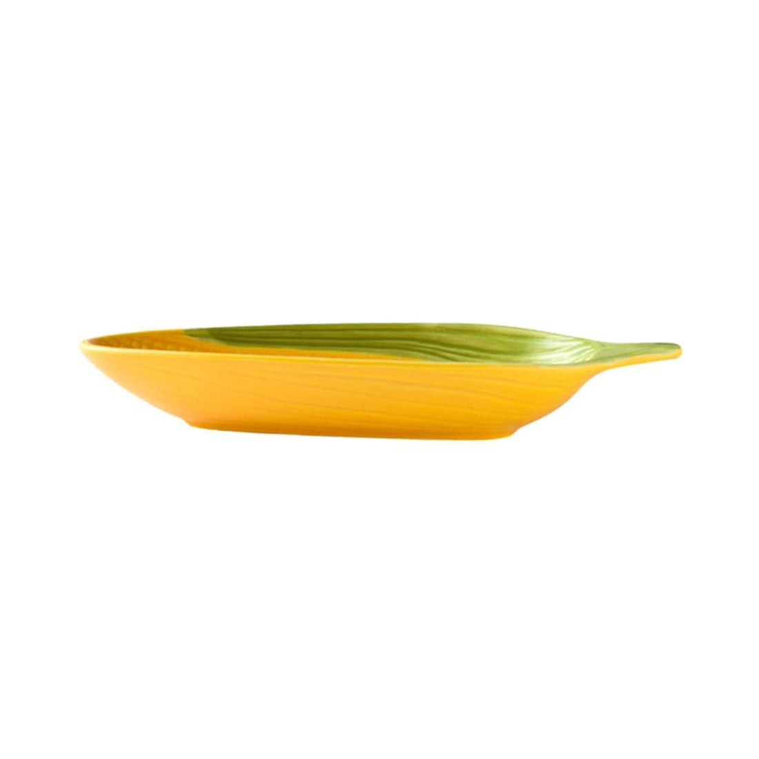 Corn Plate - Hand-Painted Ceramic Serving Tray for Dried Fruits Bread Desserts Decorative Tableware (25Cm)