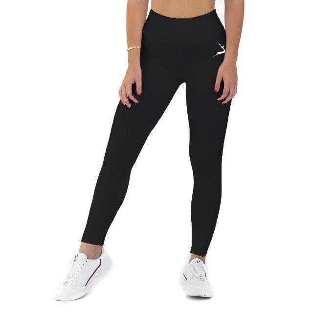Women Plain Sportive Stretch Leggings- L Black