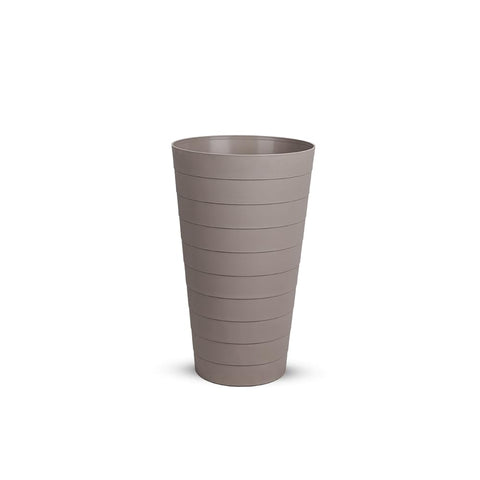Beige Plastic Flower Pot – 50 cm – Lightweight & Durable – BPA Free, Easy to Clean – Indoor/Outdoor Decorative Planter for Real or Artificial Plants – Made in Spain
