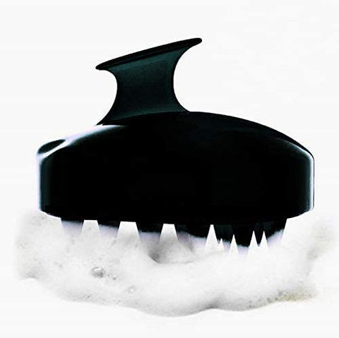 Shampoo Brush, Hair Scalp Massager Shampoo Brush - Scalp Care Brush - Body Massage Brush - Clean Head Care with Easy Handle for Curly Girls, Perfect for Men, Women, Kids and Pets (black)